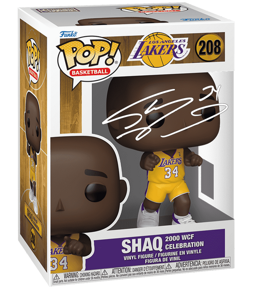 Shaquille O'Neal Shaq #208 2000 WCF Celebration Facsimile Signed Reprint Laser Autographed Funko POP! Basketball NBA: Los Angeles Lakers Figurine with Protector Case (ONLINE ORDER ONLY)