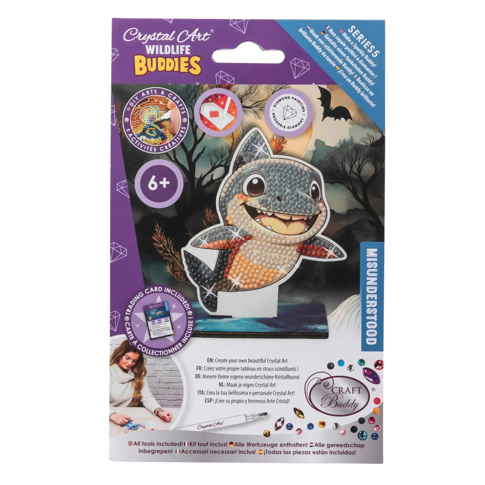 Shark "Misunderstood" Crystal Art Buddies Kit Craft Buddy (ONLINE ORDER ONLY)