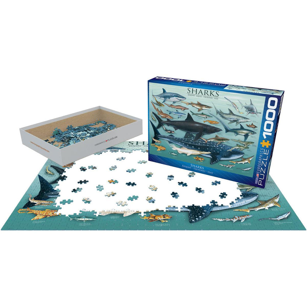 Sharks 1000 Piece Jigsaw Puzzle Eurographics (ONLINE ORDER ONLY)