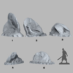 3D Printed Fantastic Plants and Rocks Sharp Desert Stones 28mm - 32mm D&D Wargaming (Online Only)