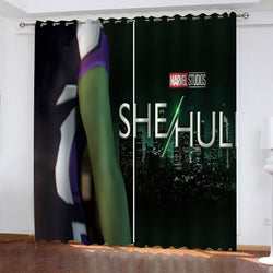 She Hulk Curtains Blackout Cosplay Window Drapes for Room Decoration (Online Order Only)
