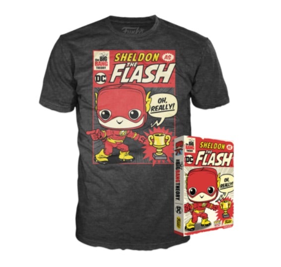 Sheldon as The Flash Tee (XL, Sealed) - 2019 Summer Convention Exclusive (Online Order Only)