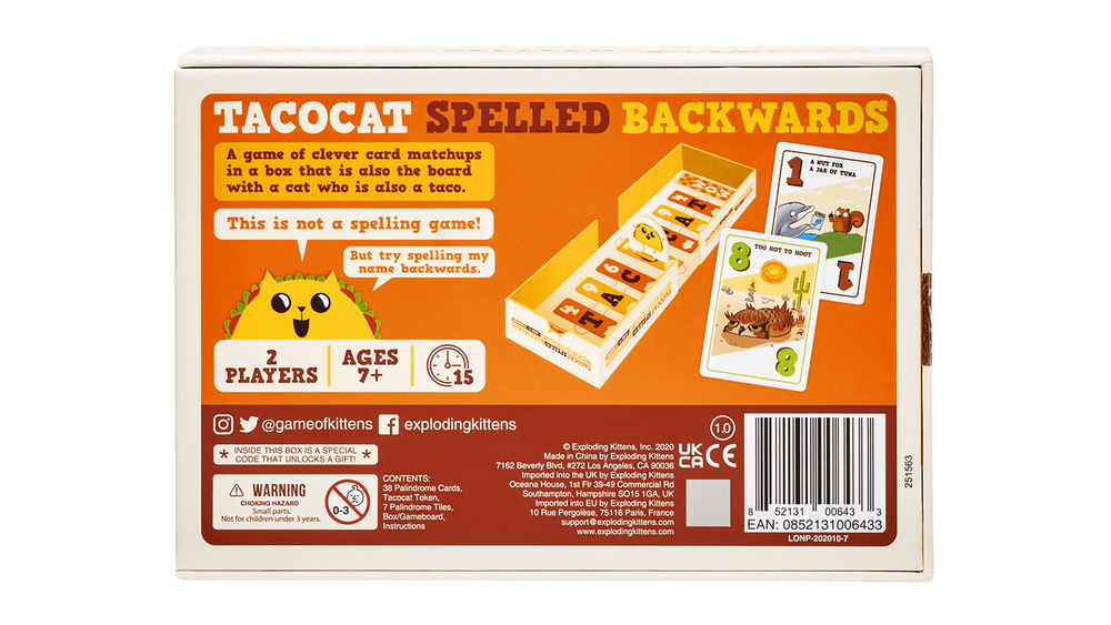 Tacocat Spelled Backwards (ONLINE ORDER ONLY)