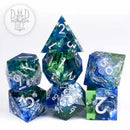 Silver Shores (Handmade) - 7 Dice Set