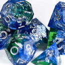 Silver Shores (Handmade) - 7 Dice Set