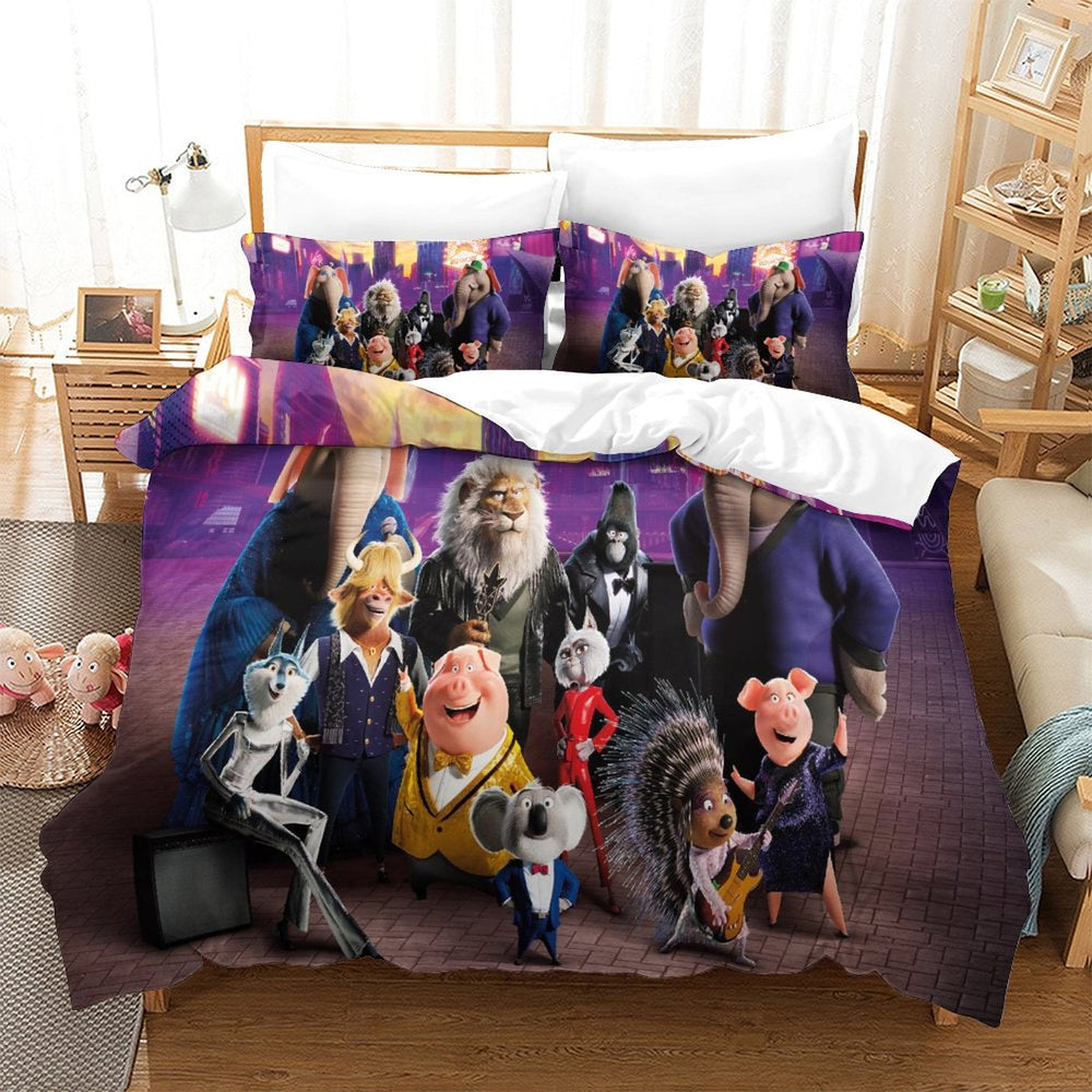 Sing 2 Bedding Set Printing Pattern Quilt Cover (Online Order Only)