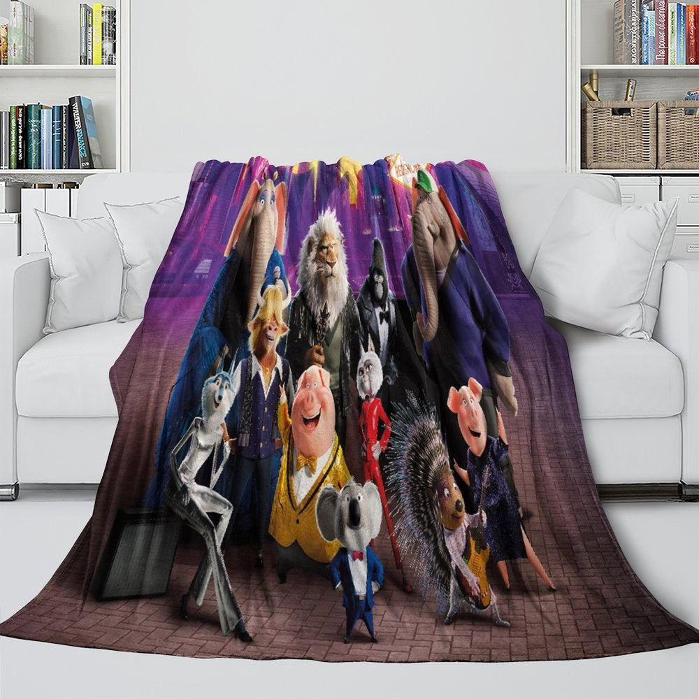 Sing 2 Blanket Printing Pattern Flannel Throw Room Decoration (Online Order Only)