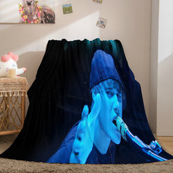 Singer Justin Bieber Flannel Fleece Throw Blanket (Online Order Only)
