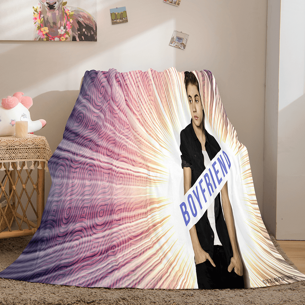 Singer Justin Bieber Flannel Fleece Throw Blanket (Online Order Only)