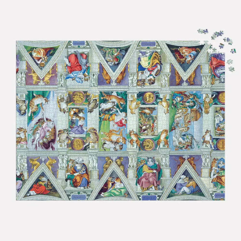 Sistine Chapel Ceiling Meowsterpiece 2000 Piece Jigsaw Puzzle Galison (ONLINE ORDER ONLY)