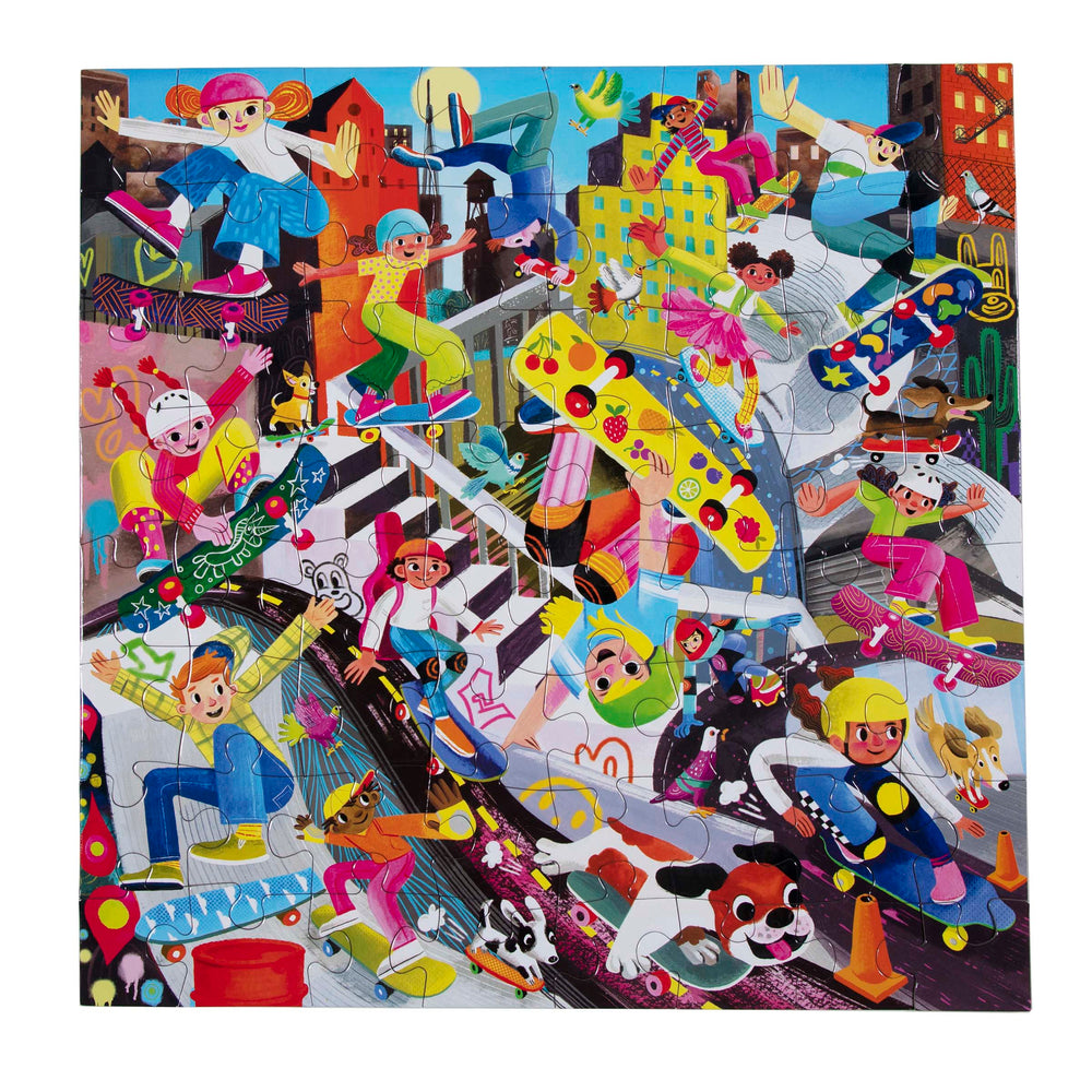 Skateboarders 64 Piece Jigsaw Puzzle eeBoo (ONLINE ORDER ONLY)