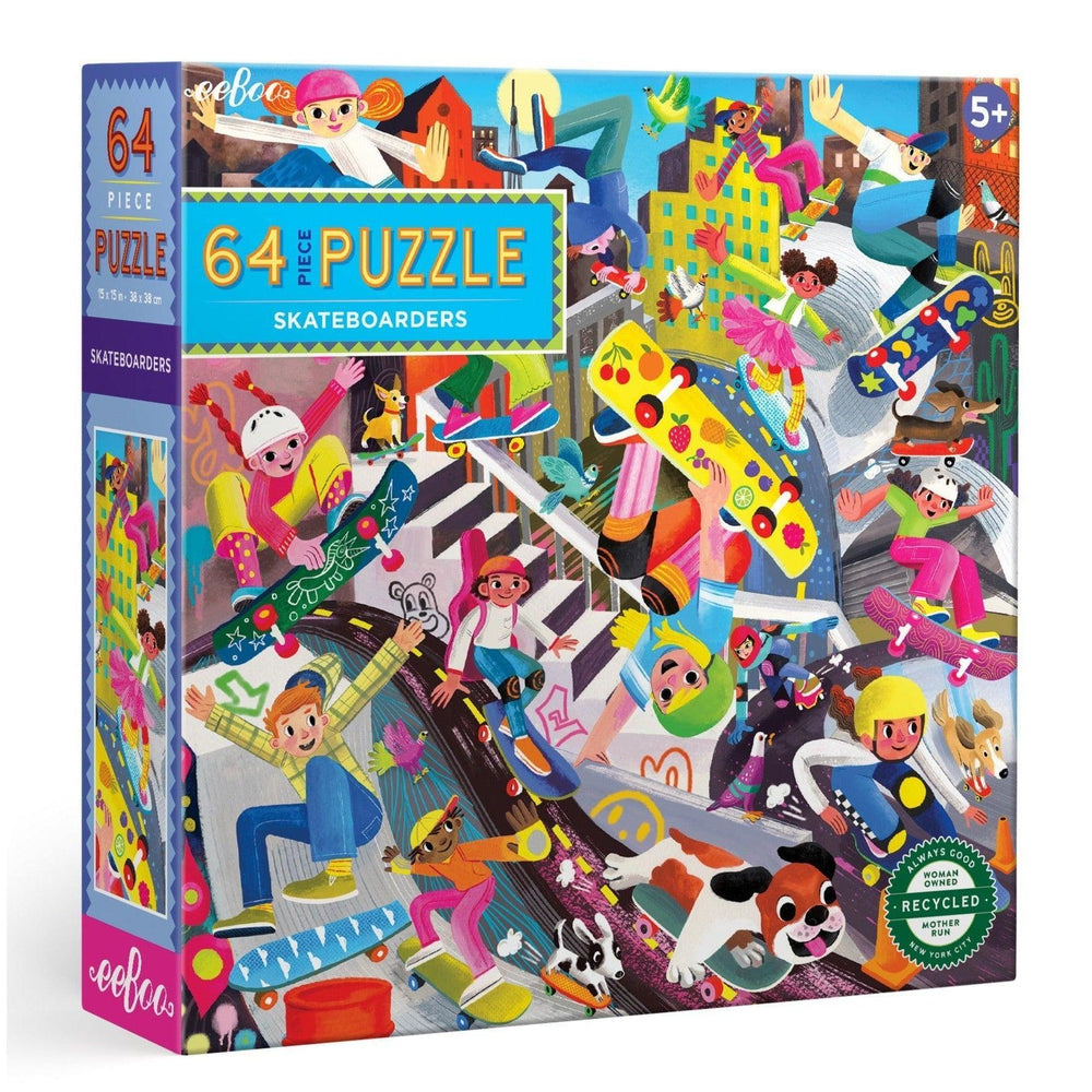 Skateboarders 64 Piece Jigsaw Puzzle eeBoo (ONLINE ORDER ONLY)