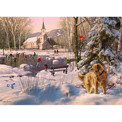 Skating Party 1000 Piece Jigsaw Puzzle Cobble Hill (ONLINE ORDER ONLY)