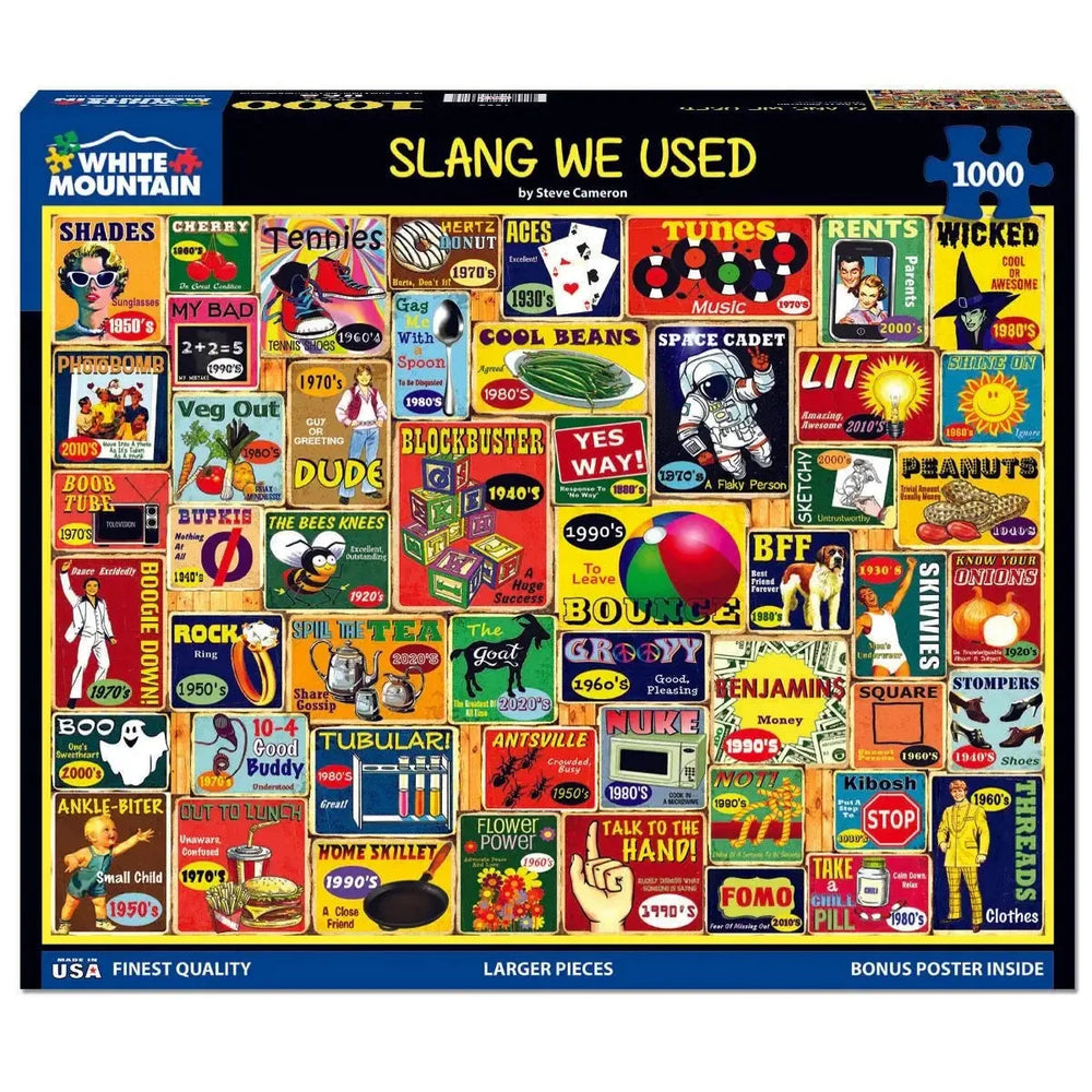 Slang We Used 1000 Piece Jigsaw Puzzle White Mountain (ONLINE ORDER ONLY)