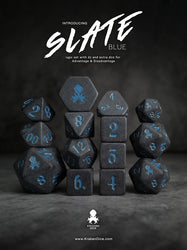 Kraken Slate 14 pc Slate TTRPG Dice Set (ONLINE ORDER ONLY)