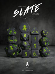 Kraken Slate 14 pc Slate TTRPG Dice Set (ONLINE ORDER ONLY)