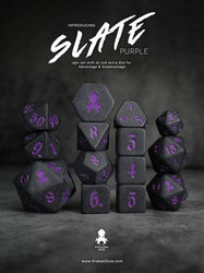 Kraken Slate 14 pc Slate TTRPG Dice Set (ONLINE ORDER ONLY)