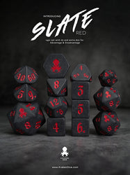 Kraken Slate 14 pc Slate TTRPG Dice Set (ONLINE ORDER ONLY)