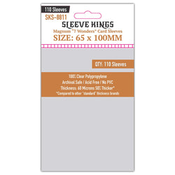 "7 Wonders" Magnum Card Sleeves (65x100mm) 110 Pack, 60 Micron, SKS-8811