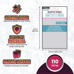 Standard Card Game Card Sleeves (63.5x88mm) 110 Pack, 60 Micron, SKS-8810