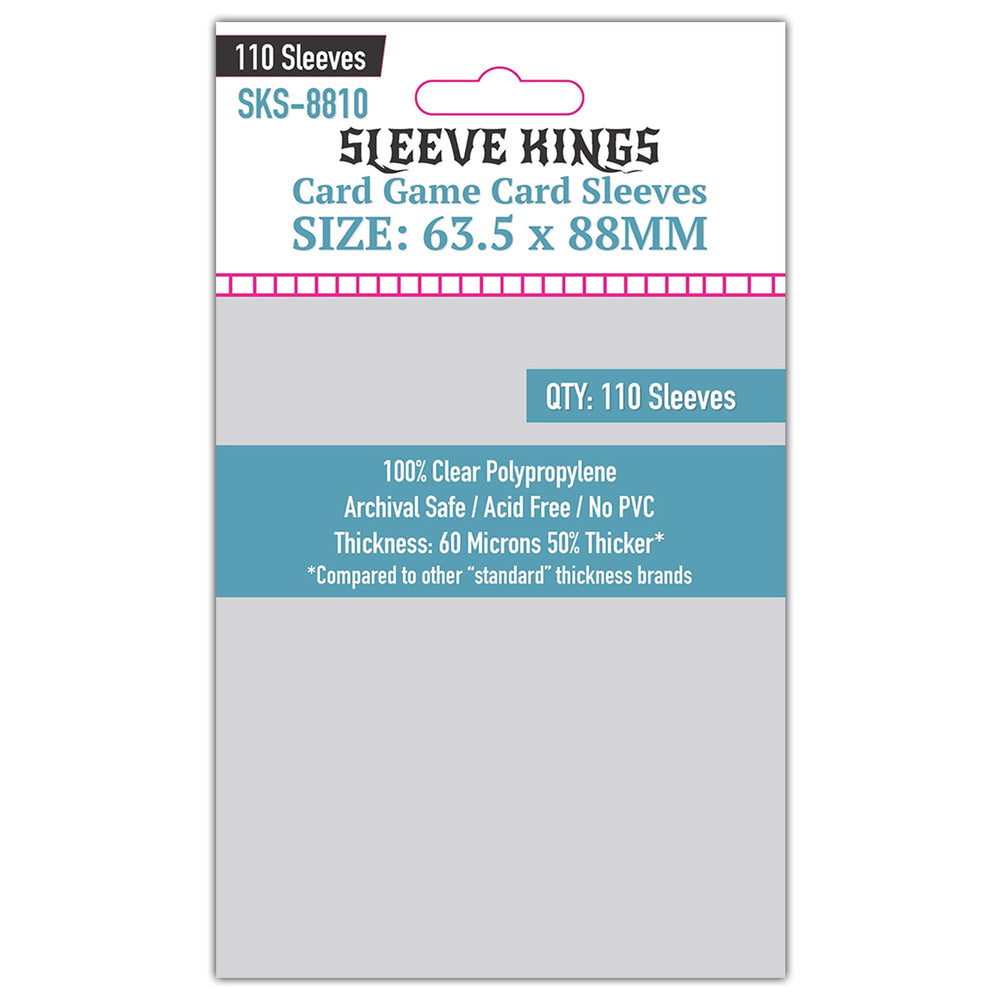 Standard Card Game Card Sleeves (63.5x88mm) 110 Pack, 60 Micron, SKS-8810