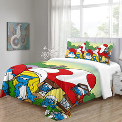 Smurfs Bedding Set Quilt Duvet Cover Without Filler (Online Order Only)