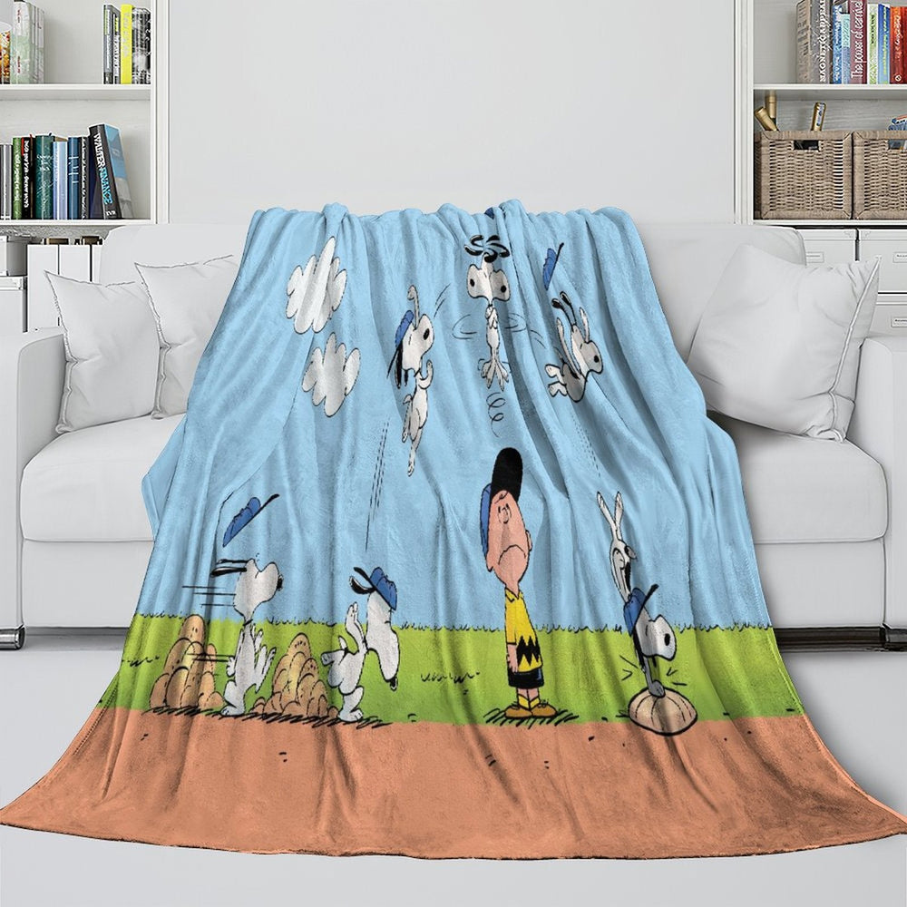Snoopy Blanket Pattern Flannel Throw Kids Room Decoration (ONLINE ORDER ONLY)