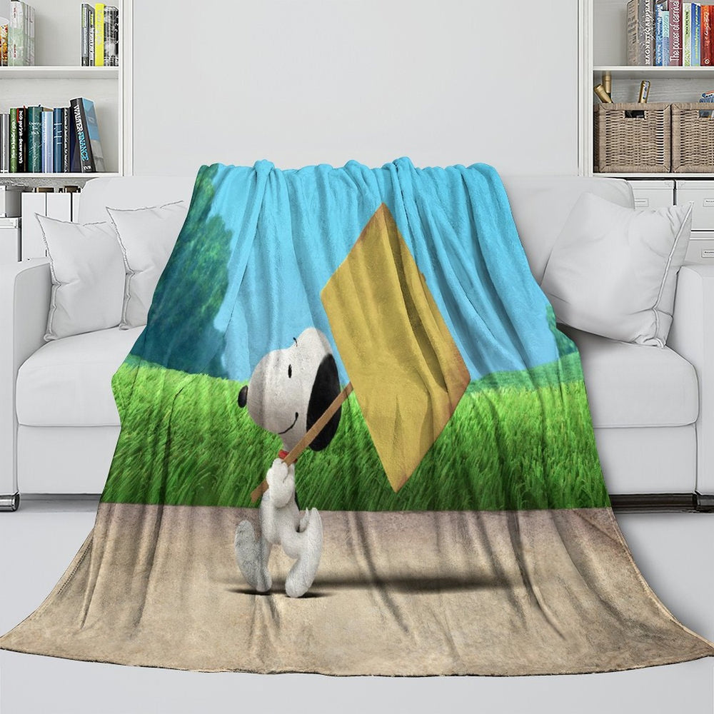 Snoopy Blanket Pattern Flannel Throw Kids Room Decoration (ONLINE ORDER ONLY)