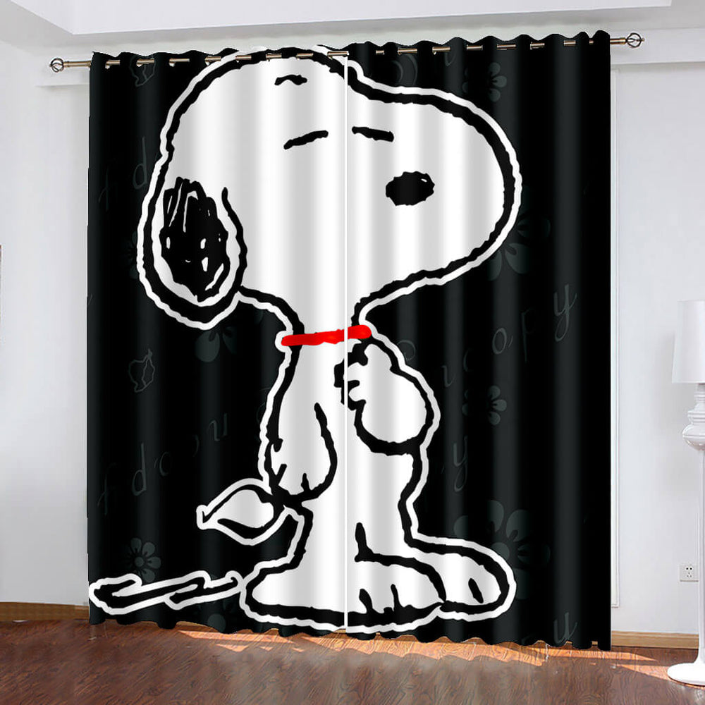Snoopy Curtains Blackout Window Treatments Drapes for Room Decoration (Online Order Only)
