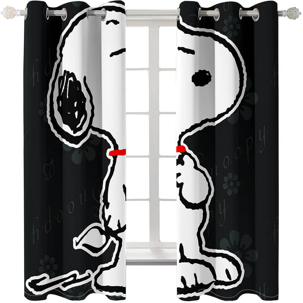 Snoopy Curtains Blackout Window Treatments Drapes for Room Decoration (Online Order Only)