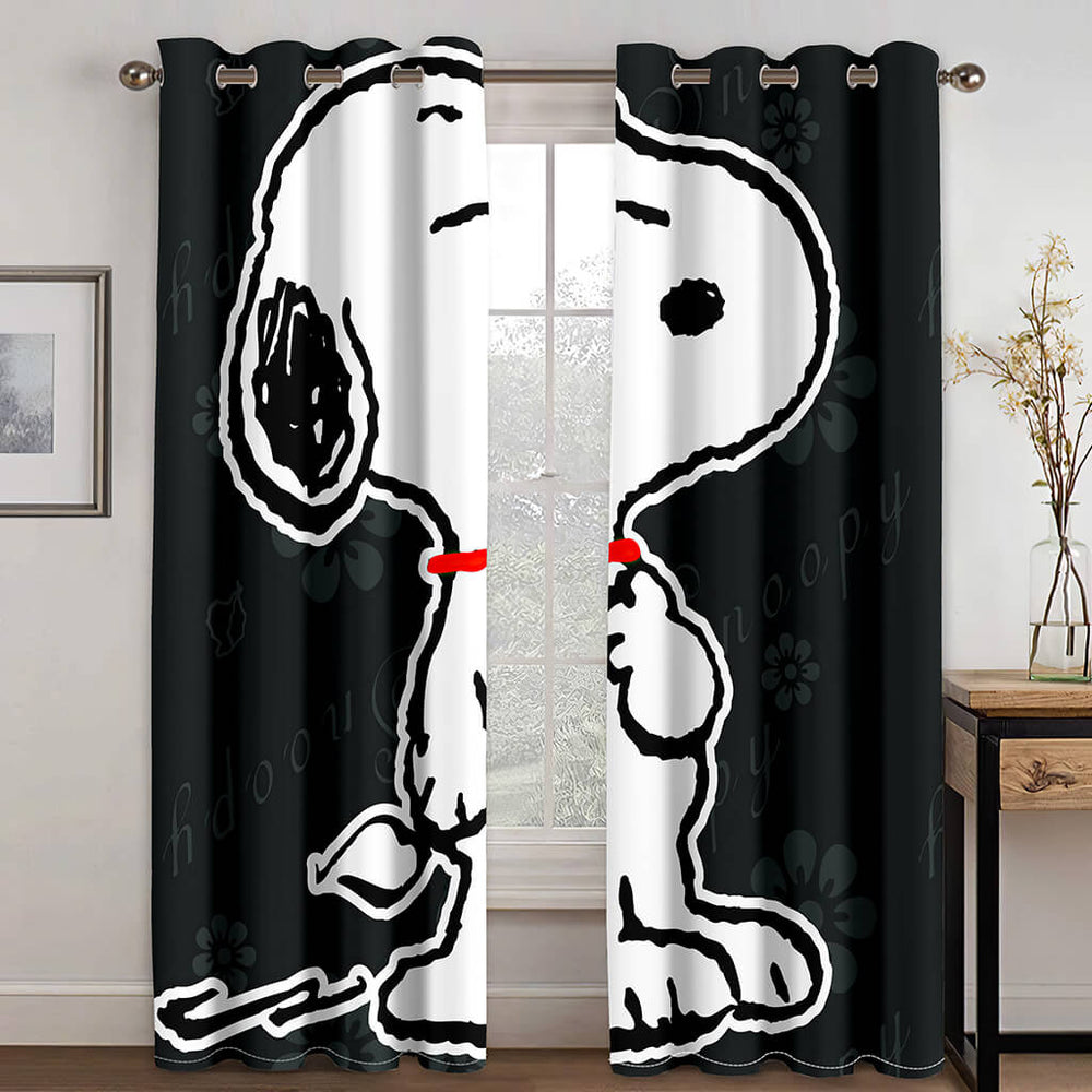 Snoopy Curtains Blackout Window Treatments Drapes for Room Decoration (Online Order Only)
