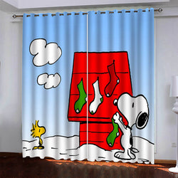 Snoopy Pattern Curtains Blackout Window Drapes (Online Order Only)