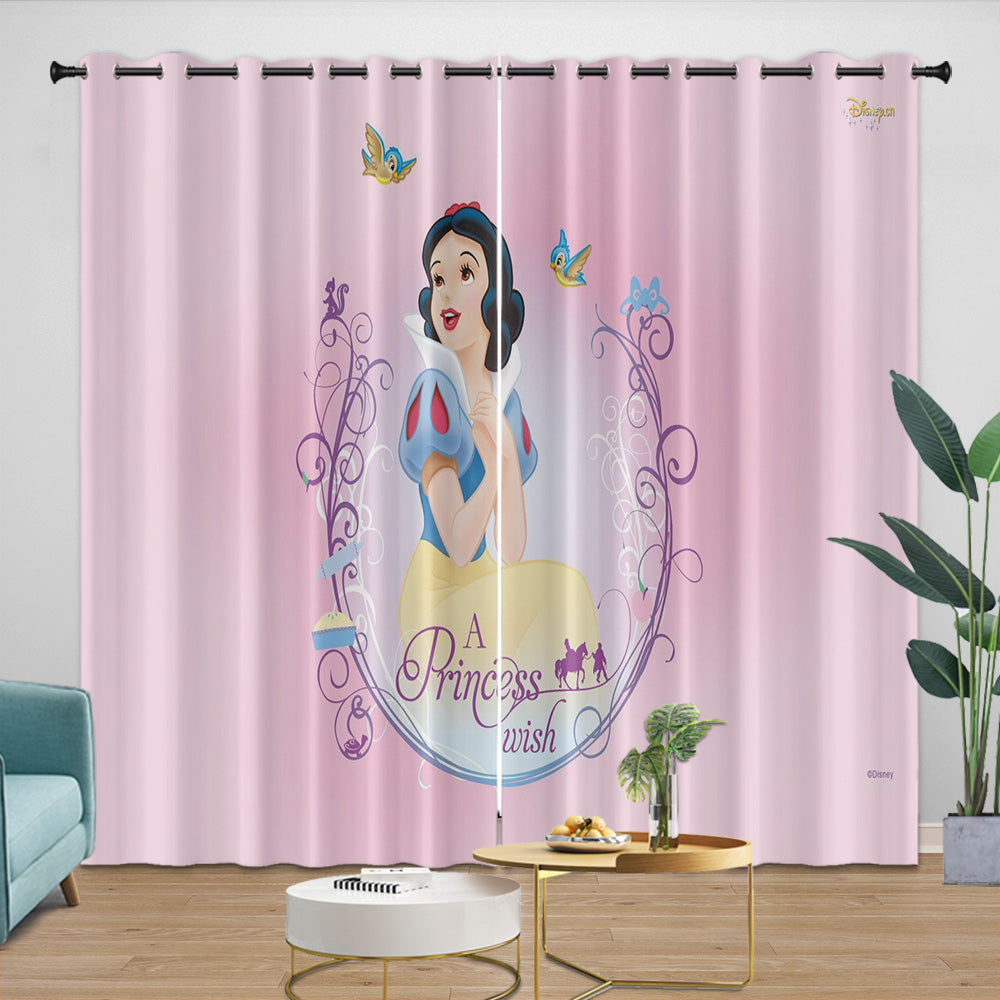 Snow White Curtains Blackout Window Drapes Room Decoration (Online Order Only)