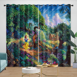 Snow White Curtains Blackout Window Drapes Room Decoration (Online Order Only)