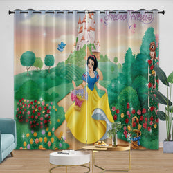 Snow White Curtains Blackout Window Drapes Room Decoration (Online Order Only)