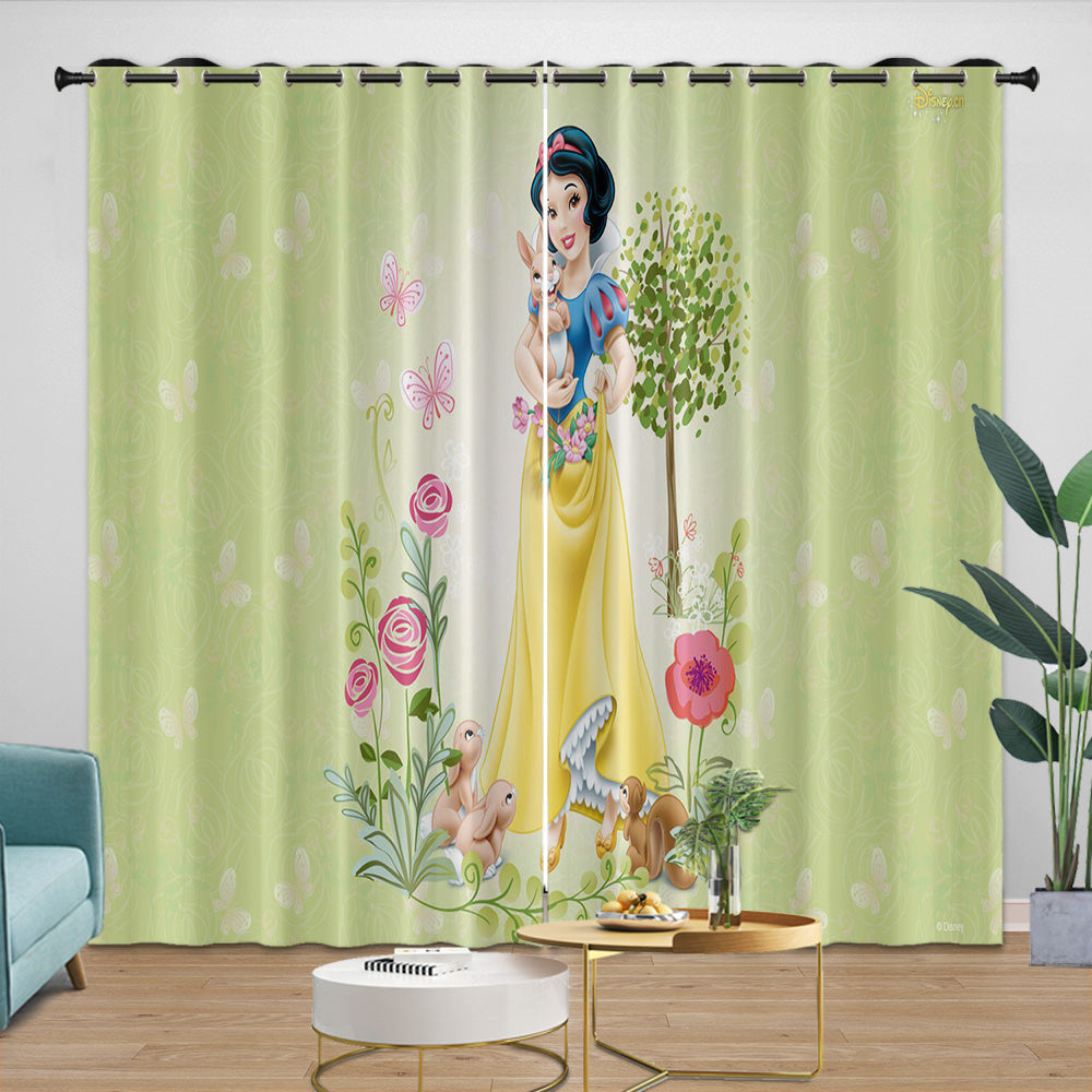 Snow White Curtains Blackout Window Drapes Room Decoration (Online Order Only)