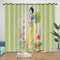 Snow White Curtains Blackout Window Drapes Room Decoration (Online Order Only)