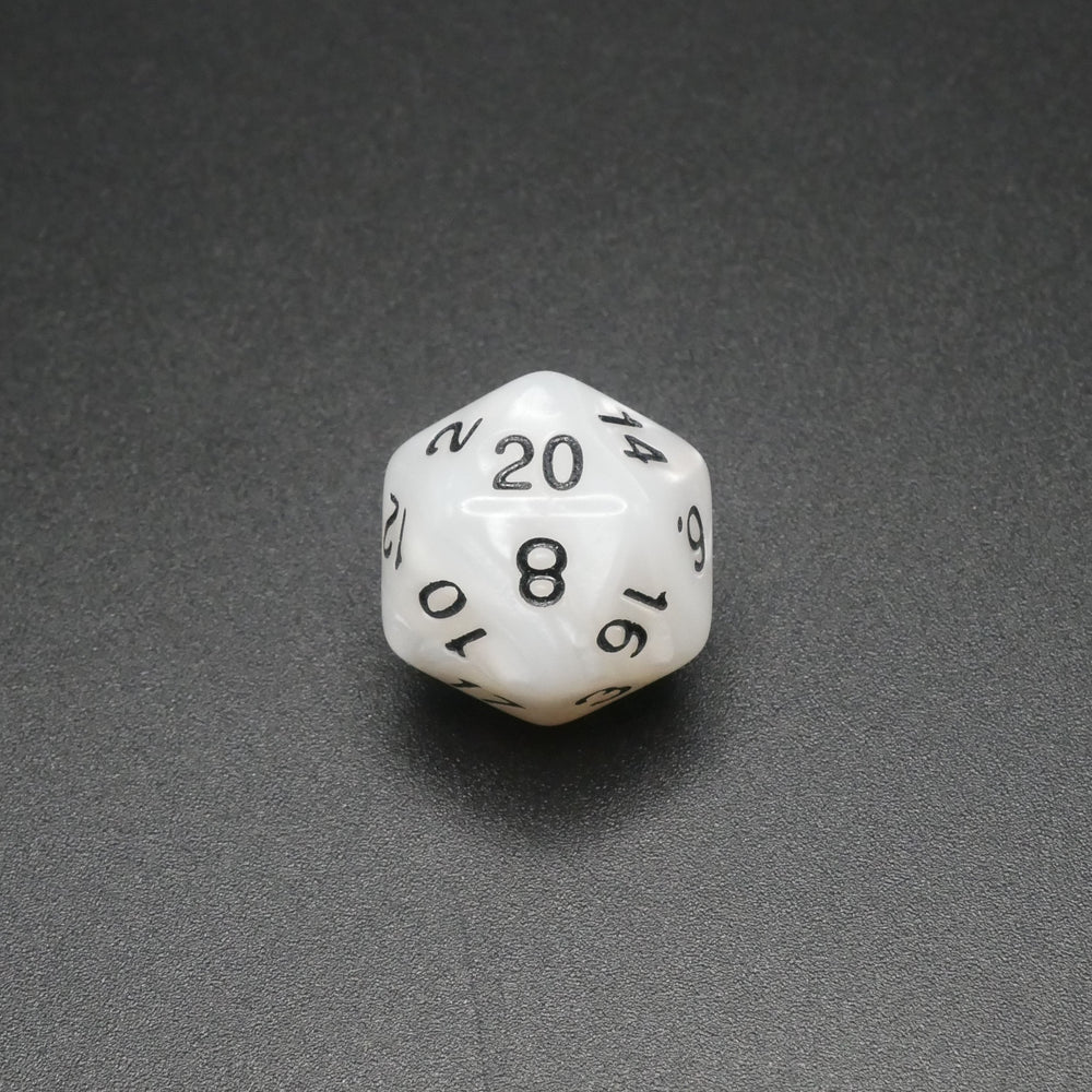 Snowy Owl - 7 Piece DnD Dice Set | Acrylic RPG Gaming Dice (ONLINE ORDER ONLY)