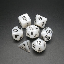Snowy Owl - 7 Piece DnD Dice Set | Acrylic RPG Gaming Dice (ONLINE ORDER ONLY)
