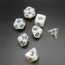 Snowy Owl - 7 Piece DnD Dice Set | Acrylic RPG Gaming Dice (ONLINE ORDER ONLY)