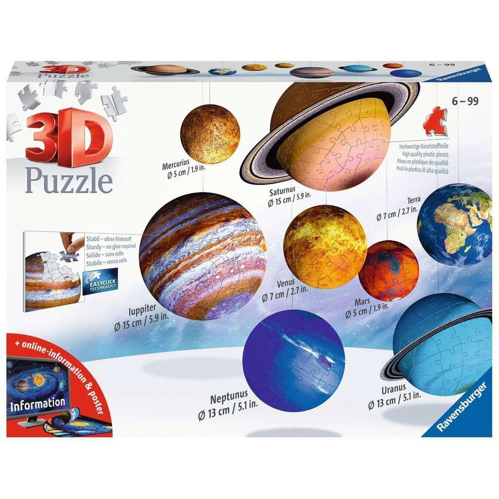 Solar System 540 Piece 3D Jigsaw Puzzle Ravensburger (ONLINE ORDER ONLY)