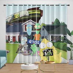 Solar Opposites Curtains Pattern Blackout Window Drapes Room Decoration (ONLINE ORDER ONLY)