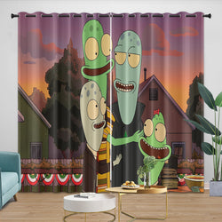 Solar Opposites Curtains Pattern Blackout Window Drapes Room Decoration (ONLINE ORDER ONLY)
