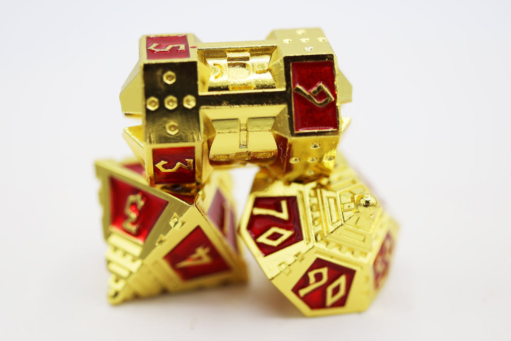 Dice 51: Solar Ruby - Metal RPG Dice Set (ONLINE ORDER ONLY)