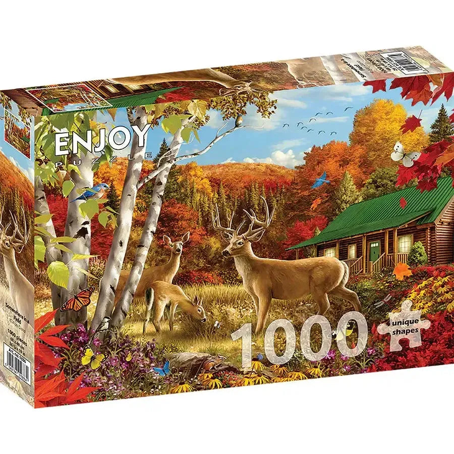 Somewhere in a Field 1000 Piece Jigsaw Puzzle Enjoy (ONLINE ORDER ONLY)