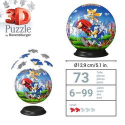 Sonic the Hedgehog Ball 73 Piece 3D Jigsaw Puzzle Ravensburger (ONLINE ORDER ONLY)