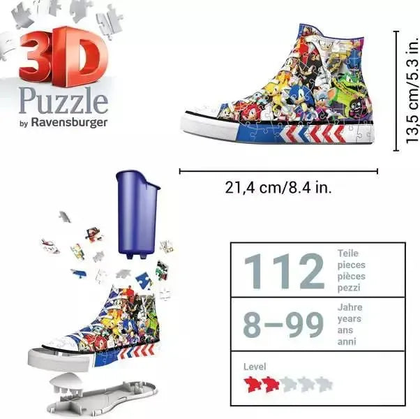 Sonic the Hedgehog Sneaker 112 Piece 3D Jigsaw Puzzle Ravensburger (ONLINE ORDER ONLY)