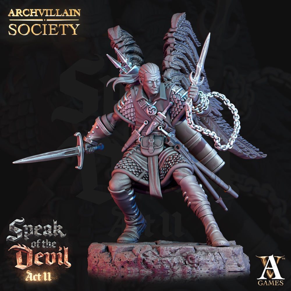 3D Printed Archvillain Games Archvillain Society Vol XIII Celestial Bountyhunter - Nyrwant Brightstar 28mm 32mm D&D (Online Only)