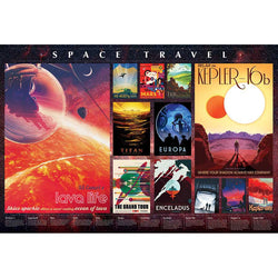 Space Travel Posters 2000 Piece Jigsaw Puzzle Cobble Hill (ONLINE ORDER ONLY)