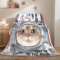 Space Astronaut Blanket Soft Flannel Blanket (Online Order Only)
